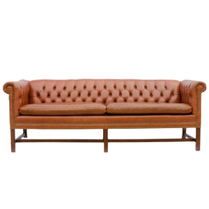 Vintage Tufted Leather Sofa