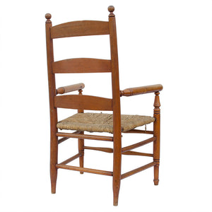 19th Century American Maple Ladder-Back Armchair