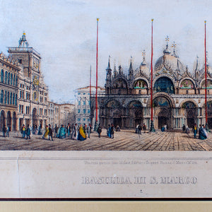 Basilica di San Marco Antique Engraving - Marco Moro