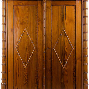 French Colonial Faux Bamboo Armoire C. 1900