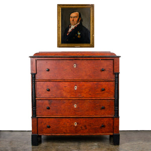 Grain-Painted Biedermeier Style Chest of Drawers c.1840