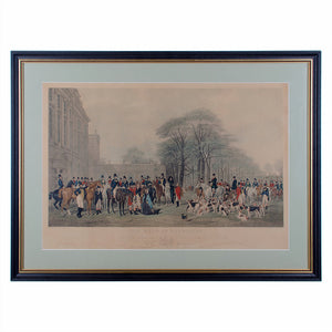 The Meet at Badminton, English Sporting Engraving 1847