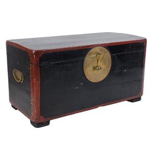 Antique Chinese Lacquered Trunk