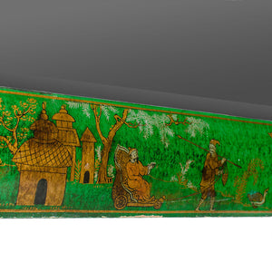 Chinoiserie Painted Leather Mirror