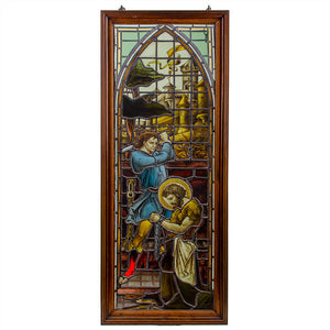 19th c. English Stained Glass Window - The Beheading of St. John
