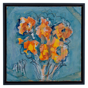 Suzanne McCullough Plowden “Orange Flowers”, Oil on Canvas