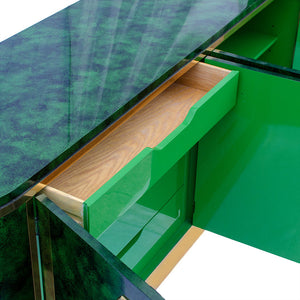 Mastercraft Malachite Lacquer Credenza
