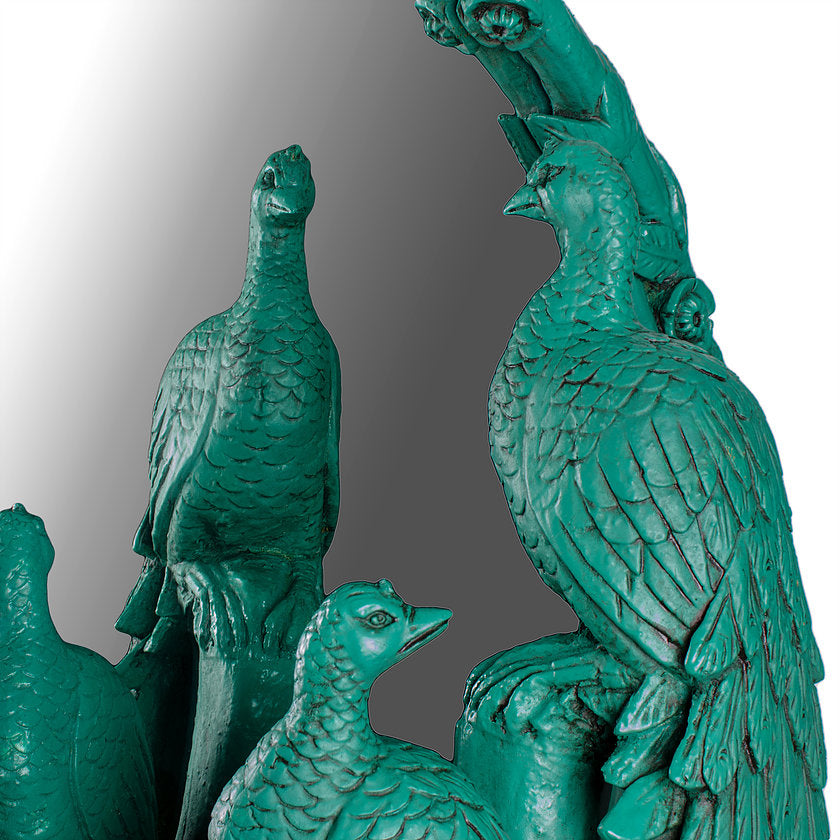 Restored Monumental Mid-Century Peacock Mirror