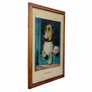 Dignity and Impudence Dog Lithograph, Sir Edwin Henry Landseer