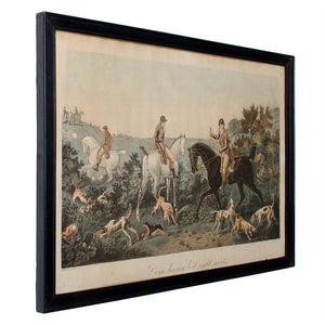 Dogs Having Lost Right Scent, Debucourt Hunt Scene Engraving