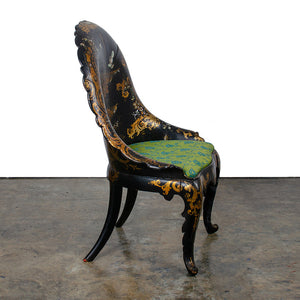 Victorian Japanned Papier-Mâché Chair, 1844