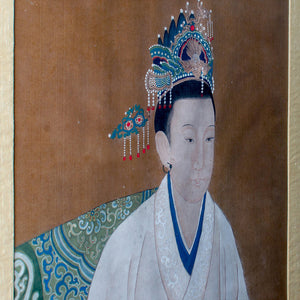 Chinese Ancestral Portrait Silk Painting