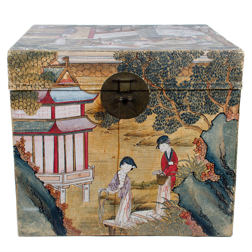 Chinese Qing Dynasty Pigskin Boxes - a Pair
