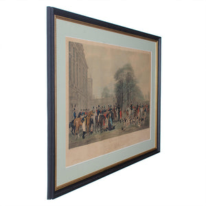 The Meet at Badminton, English Sporting Engraving 1847