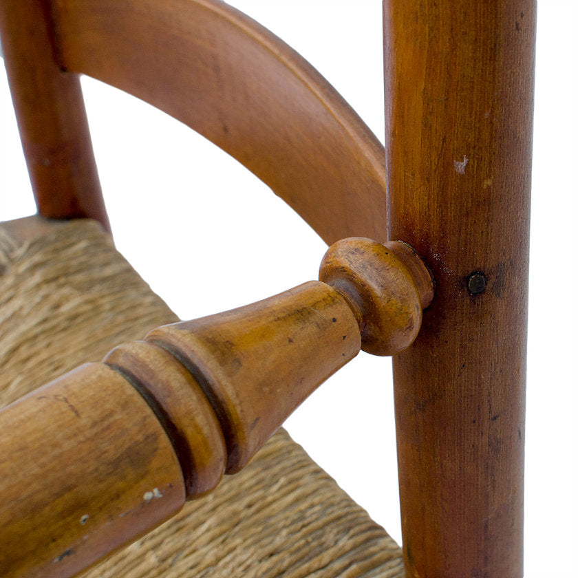19th Century American Maple Ladder-Back Armchair