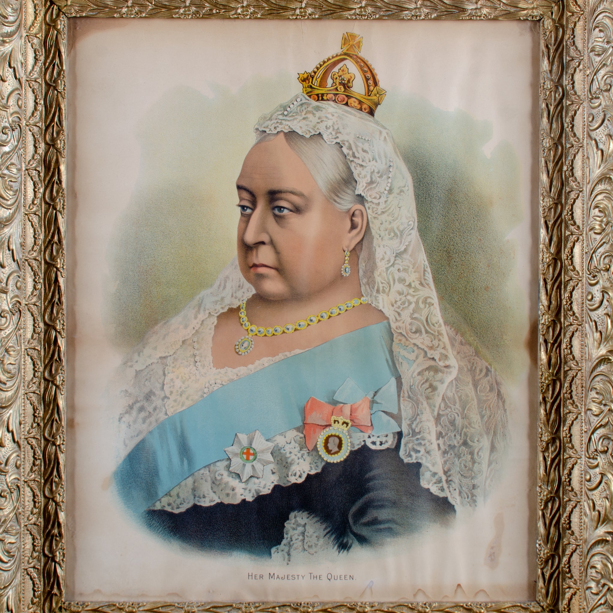 Portrait of Queen Victoria, Framed Lithograph