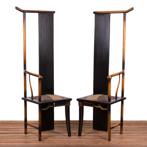 Modern Ming Style Yokeback Chairs - A Pair