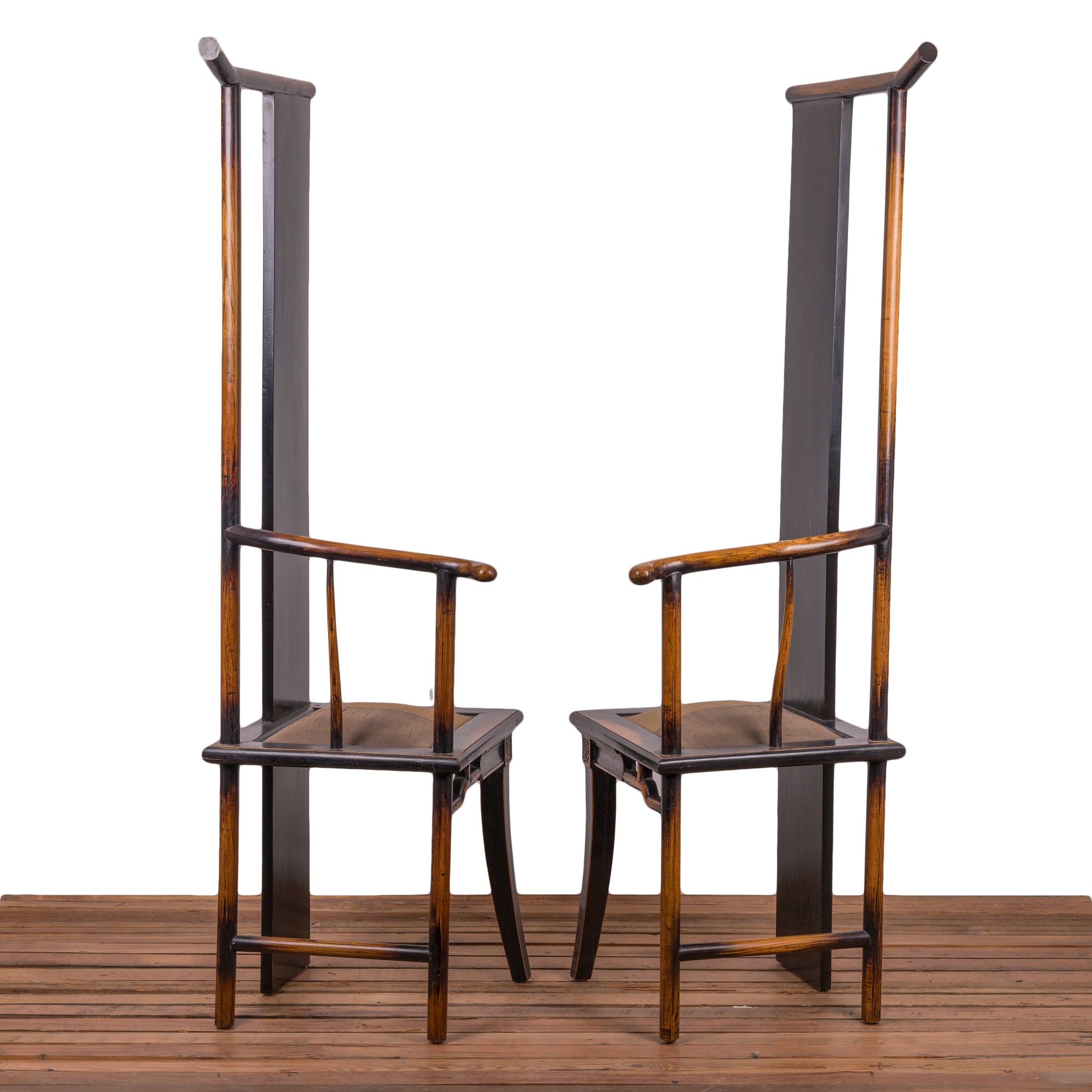 Modern Ming Style Yokeback Chairs - A Pair