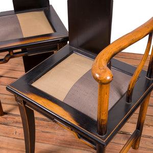 Modern Ming Style Yokeback Chairs - A Pair