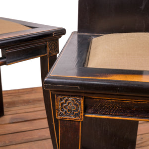 Modern Ming Style Yokeback Chairs - A Pair