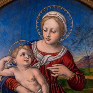 Théophile Soyer - Madonna Painting on Copper