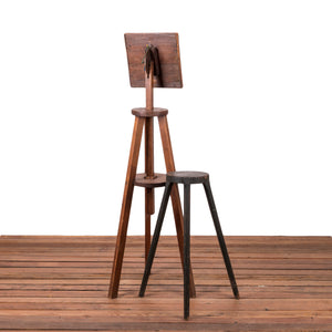 American Primitive Pine Easel & Stand, 19th Century