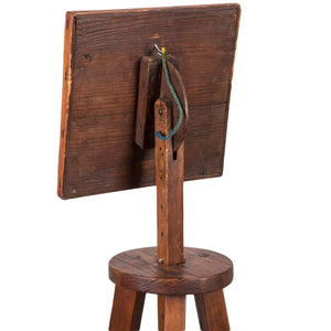 American Primitive Pine Easel & Stand, 19th Century