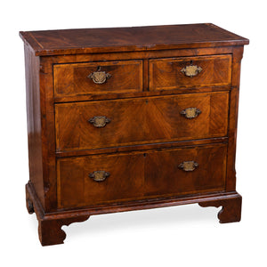 George I Style Walnut Chest, 19th Century