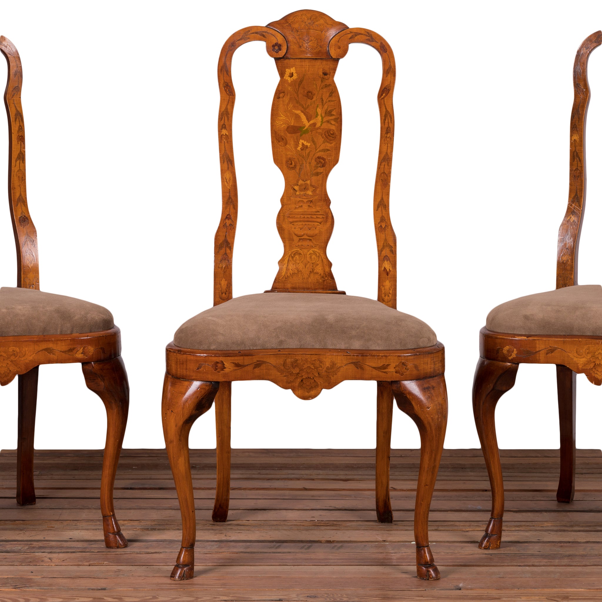 Dutch Marquetry Chairs - Set of 6