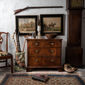 George I Style Walnut Chest, 19th Century