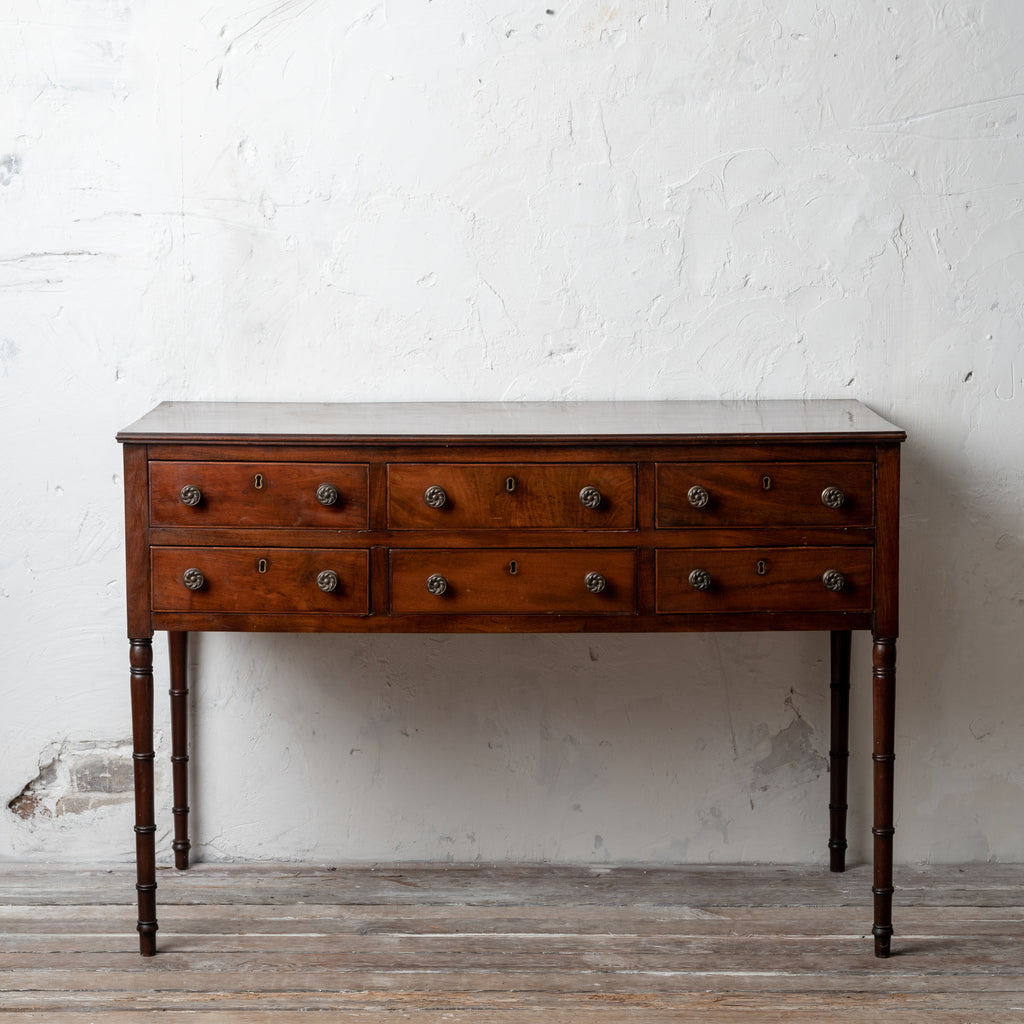 Regency 6-Drawer Side Table