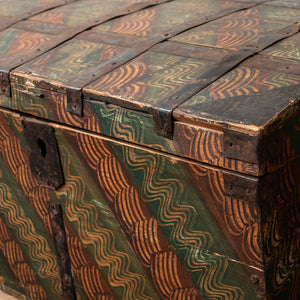 Folk Painted Dome Top Trunk