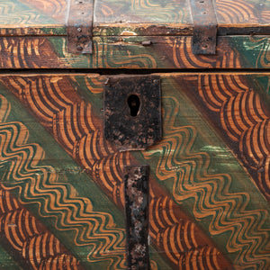 Folk Painted Dome Top Trunk