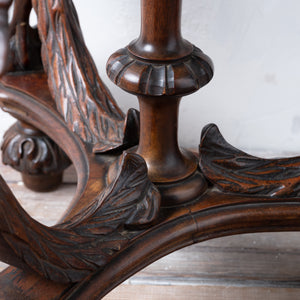 Neoclassical Carved Swan Center Table