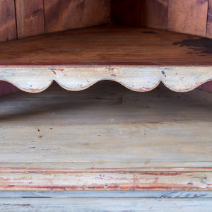 Swedish Baroque Corner Cupboard, c.18th Century