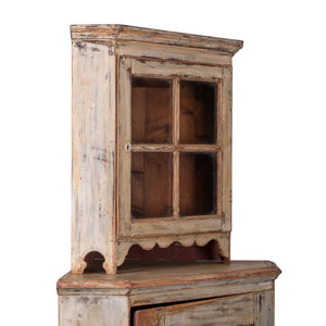 Swedish Baroque Corner Cupboard, c.18th Century