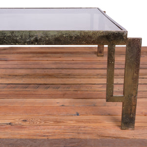 Patinated Brass Cocktail Table, 1970s