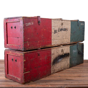 Original Ice Capades Travel Trunks, c.1940s