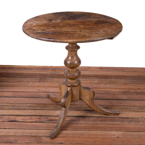 Northern European Pine Pedestal Table, 19th Century