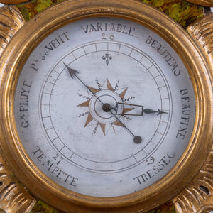 Louis XVI Giltwood Barometer/Thermometer Charles Biesse, Orleans, 18th Century