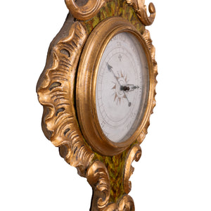 Louis XVI Giltwood Barometer/Thermometer Charles Biesse, Orleans, 18th Century