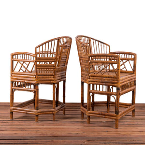 Brighton Bamboo Pavilion Chairs - A Pair