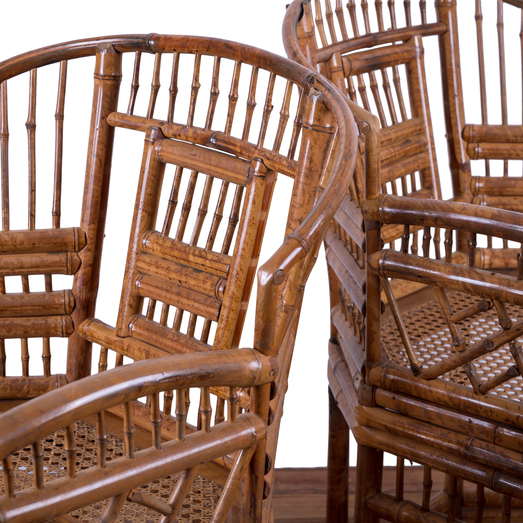 Brighton Bamboo Pavilion Chairs - A Pair