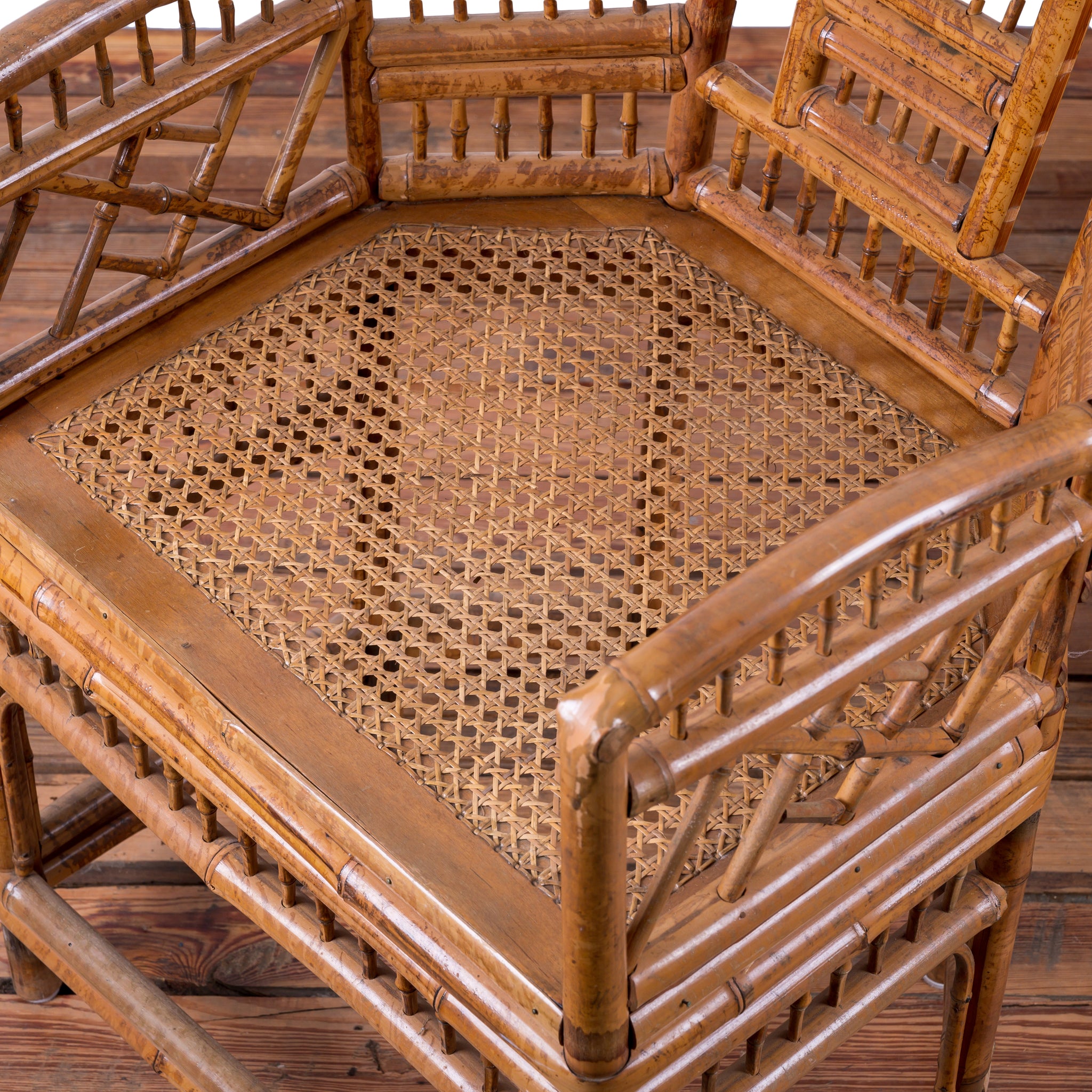Brighton Bamboo Pavilion Chairs - A Pair