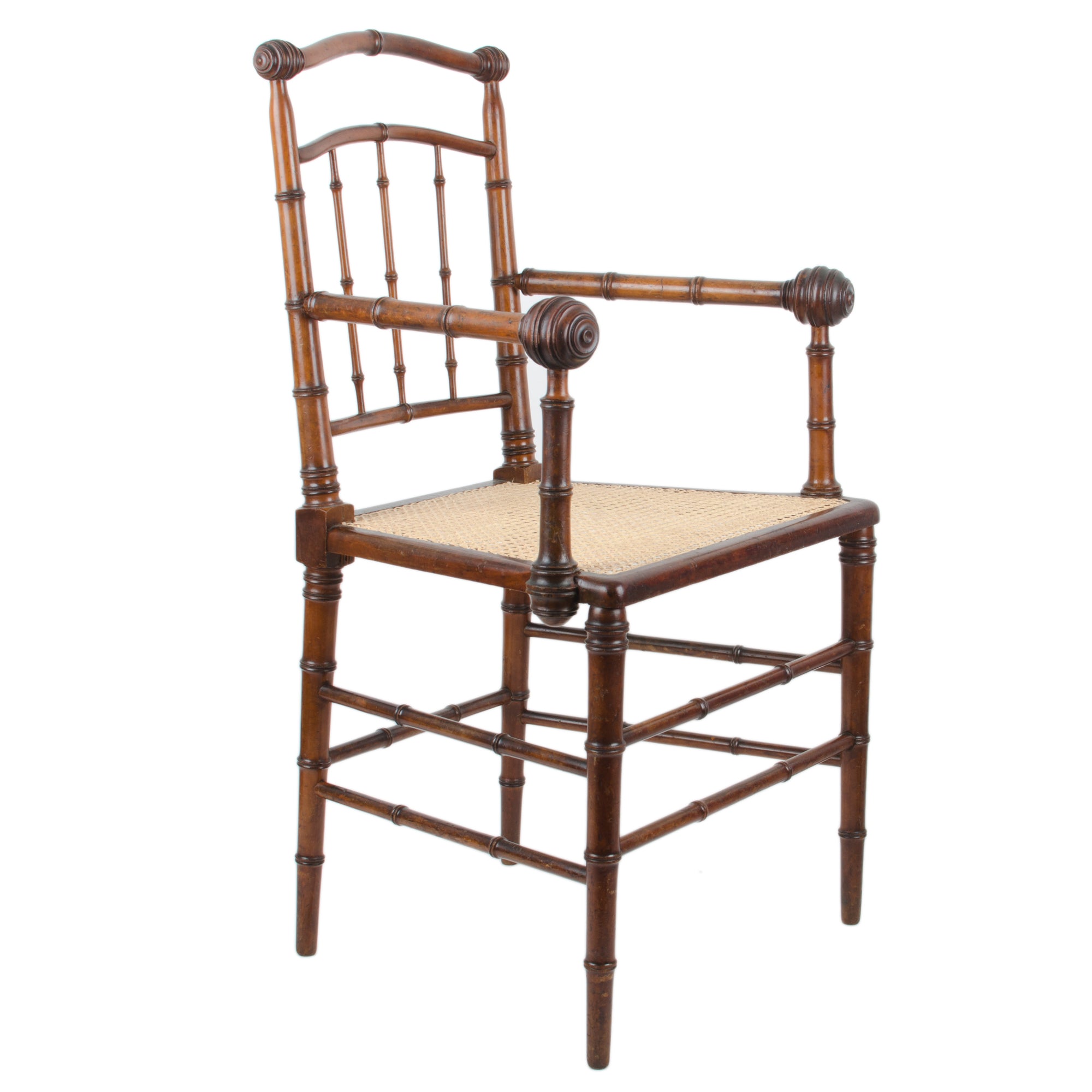 R.J. Horner & Co. Faux-Bamboo Armchair