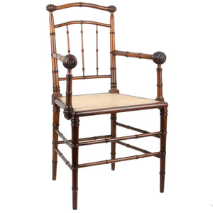 R.J. Horner & Co. Faux-Bamboo Armchair