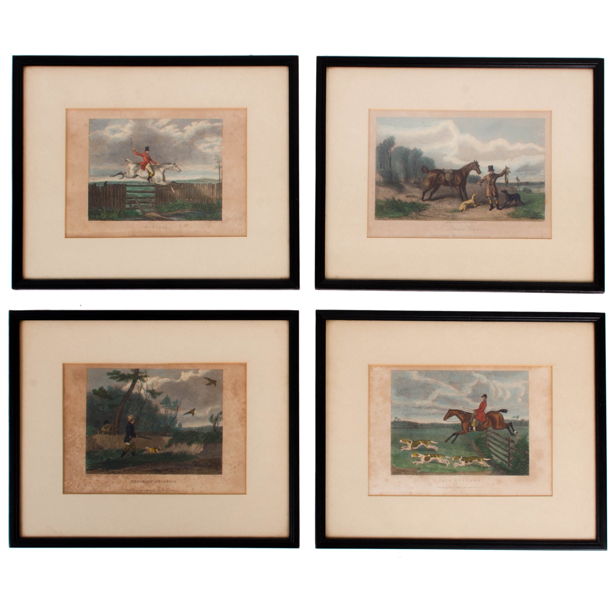 19th Century English Sporting and Hunt Scene Prints - Set of 8