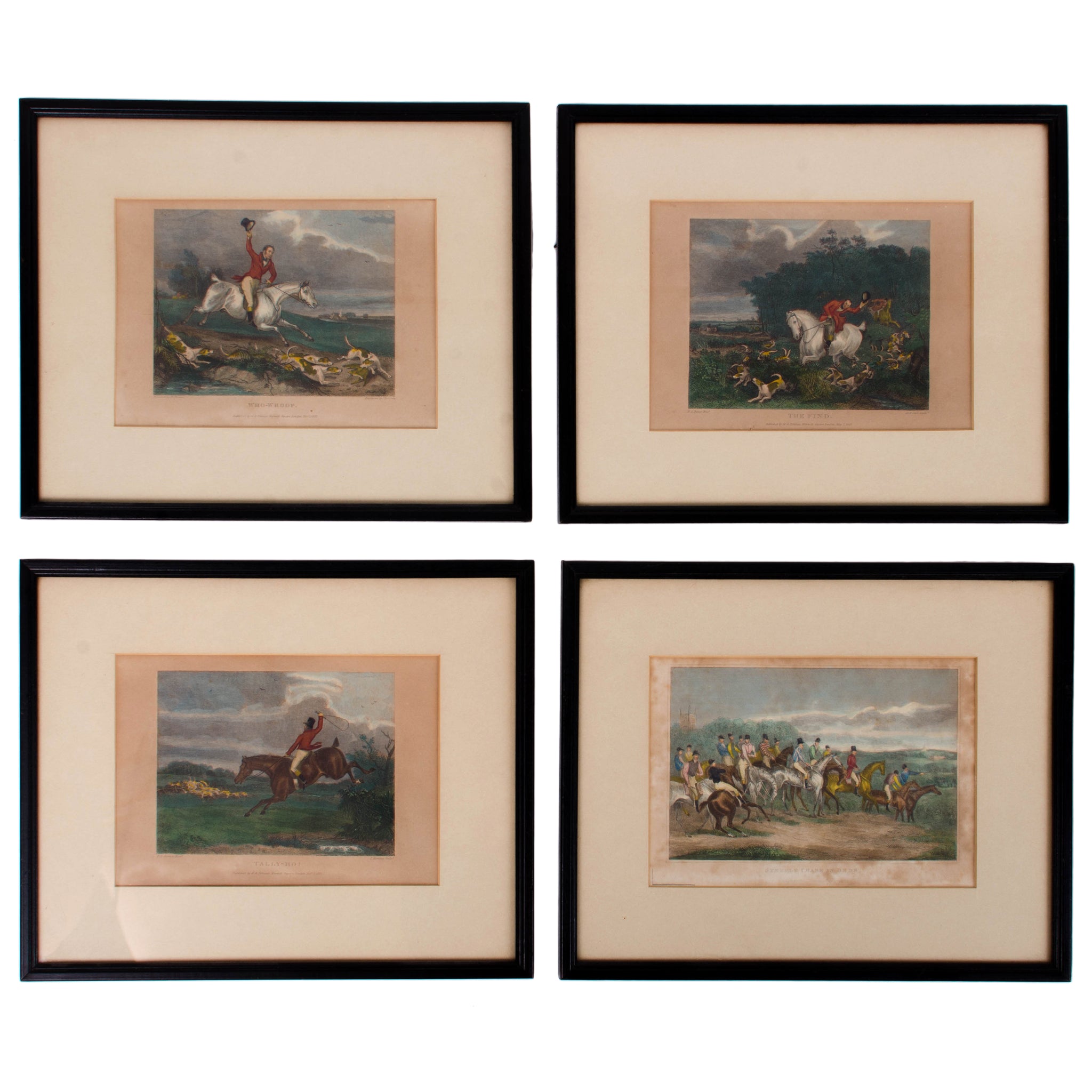 19th Century English Sporting and Hunt Scene Prints - Set of 8