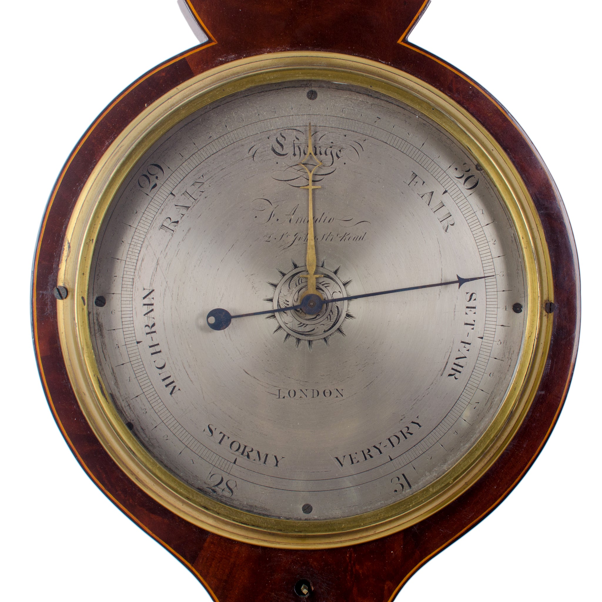 Francis Amadio Regency Mahogany Barometer
