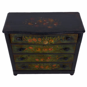 Victorian Polychrome Floral Painted Chest of Drawers